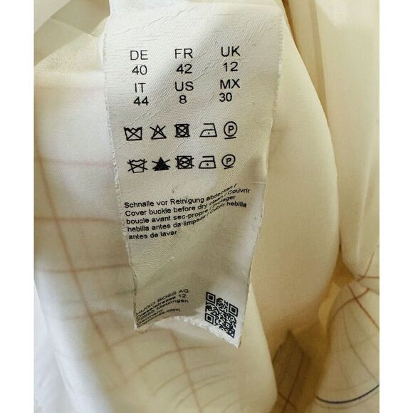 Hugo Boss White Plaid Midi Dress - Picture 9 of 12